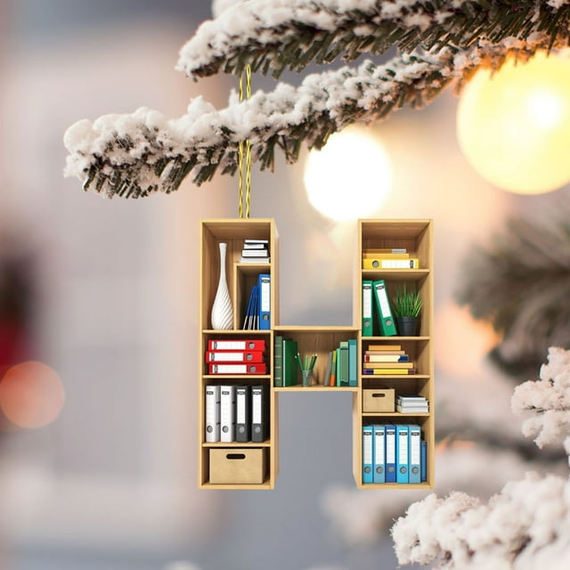 Adorno de árbol de Navidad de 26 letras, Adornos de Navidad personalizados DIY, Adornos para árboles de Navidad, Decoración de Navidad, Decoración colgante para árboles de Navidad, Adorno de acrílico