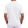 thumbnail image 6 of Men's Polo Shirts Short Sleeve Knit Breathable Polo T Shirt Button Up Collared Tops, S, 6 of 9