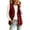 Red, variant on Rrxhxhs Vest for Women Buffalo Plaid V Neck Button Front Loose Casual Sleeveless Jacket,Red,L