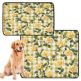 thumbnail image 2 of RMDQTR 3Pack Set of Small Pet Potty Pads Reusable Ultra-Absorbent Pet Training Pads Leak-Proof Pet Pads Gingham Pattern Yellow Roses, 2 of 7