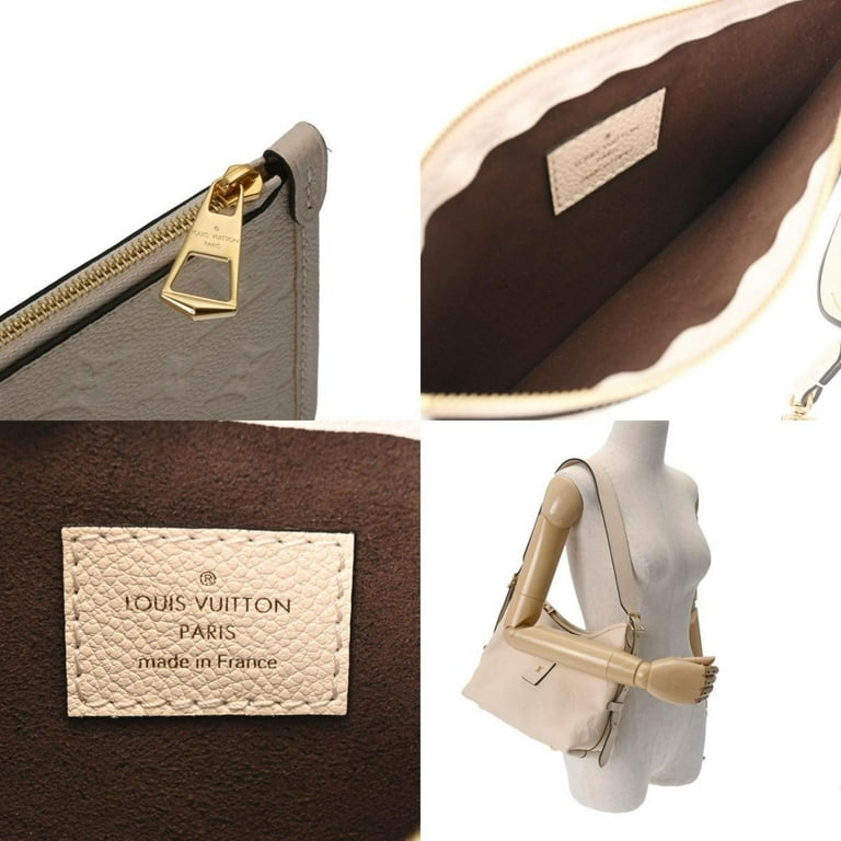 Pre-Owned LOUIS VUITTON Monogram Empreinte Carryall Zip PM Crème 