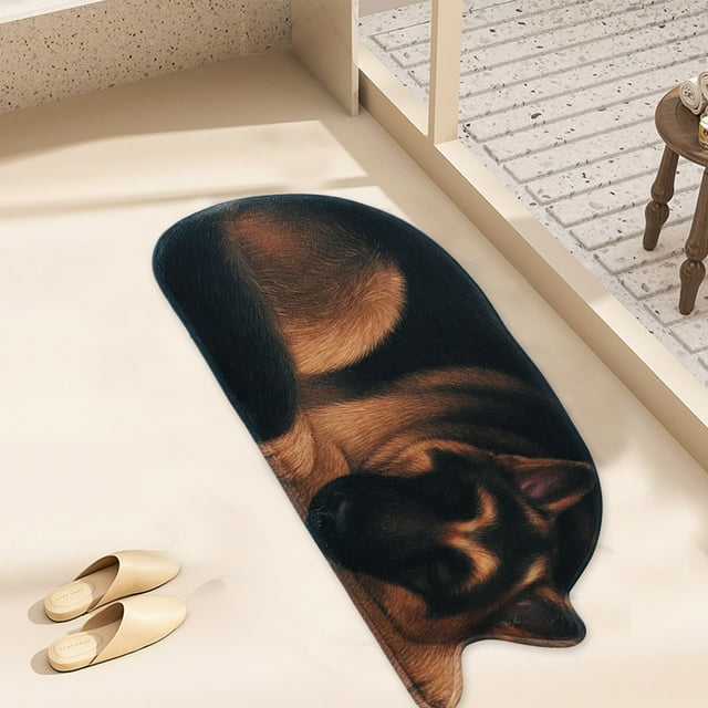Ganfancp Alfombra 3D con Tema de Perro, Felpudo de Bienvenida 34.25X15.74In Antideslizante Summer Holiday Funny Novelty Door Mats Indoor Outdoor Decor Artículos En Liquidación 1X Alfombrilla