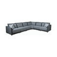 thumbnail image 2 of Seanna Cushion Back Upholstered Armless Chair Light and Dark Grey, 2 of 3