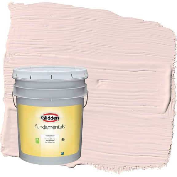 Glidden Fundamentals Ballet Slipper / Pink Eggshell Interior Paint, 5 Gallon