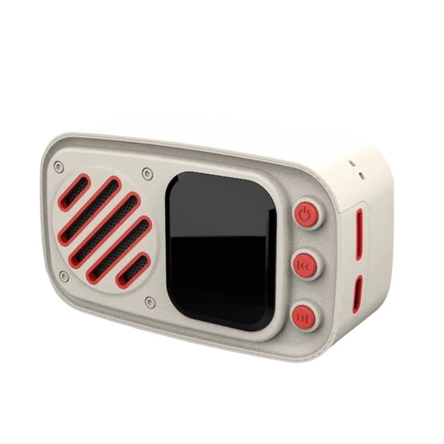 Robot de Chat con IA, Altavoz Retro con Pantalla de 2.0 Pulgadas, ESP32-S3, Robot de Chat de Voz con IA, Altavoz Doubao Xiaozhi con IA, Color Beige.