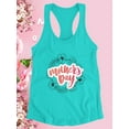 thumbnail image 3 of Mother's Day Lineart Nature Racerback Tank Women -Image by Shutterstock, Female x-Small, 3 of 4