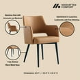 thumbnail image 6 of 6-Piece Tremont Saddle Leatherette Dining Chair with Metal Legs, 6 of 18