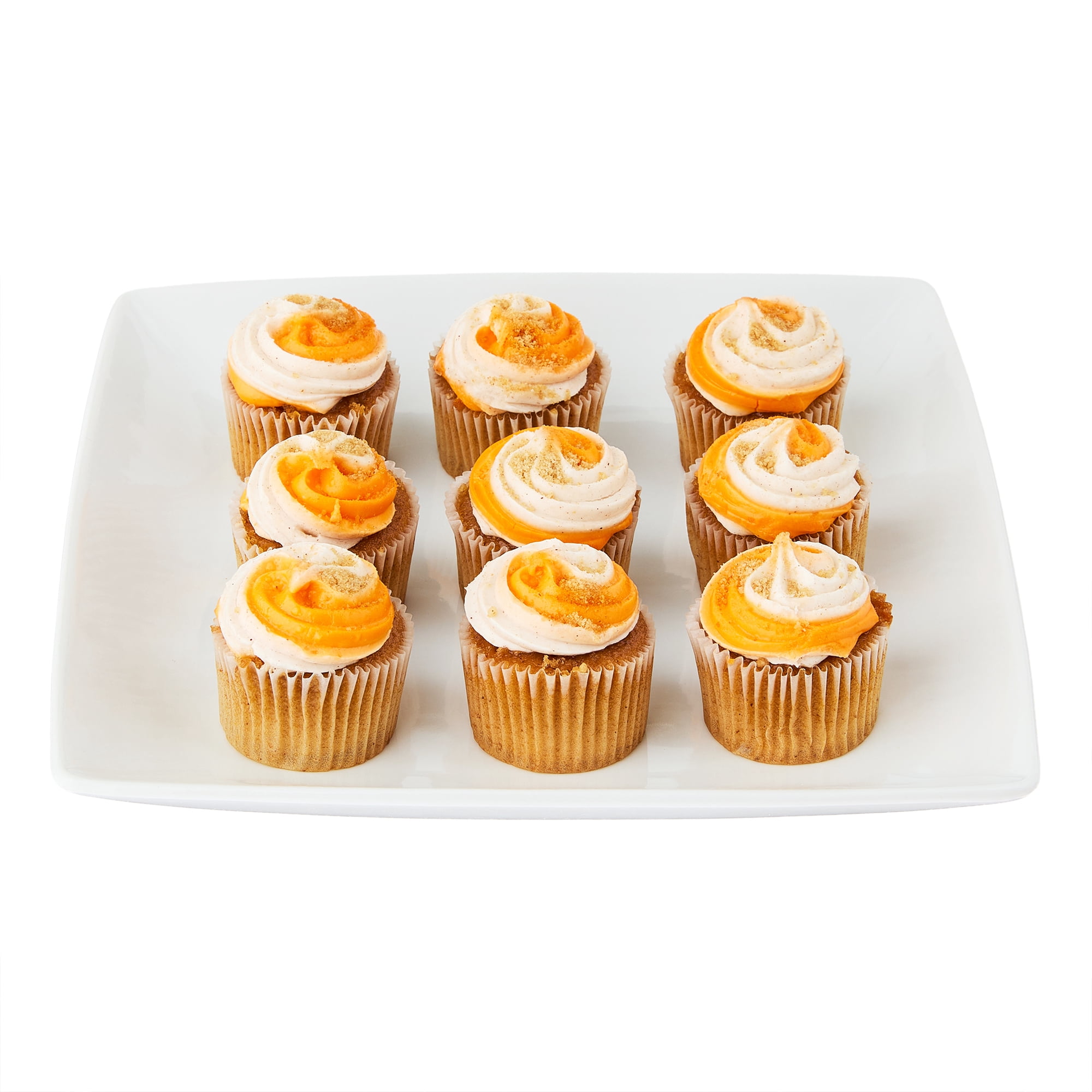 Freshness Guaranteed Harvest Pumpkin Spice Mini Cupcakes, Fall, 12 Count, 10 oz Tray