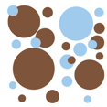 thumbnail image 1 of Juste des Points Bleus/bruns Peel & Stick Stick Stick Sticks, 1 of 1