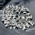 thumbnail image 2 of 100 JOYERÍA bricolaje chapado en plata Cable de crimpado termina conectores, 2 of 5