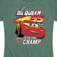thumbnail image 3 of Disney's Cars - Lightning McQueen Seven Time Champ - Women's Short Sleeve Graphic T-Shirt, 3 of 5