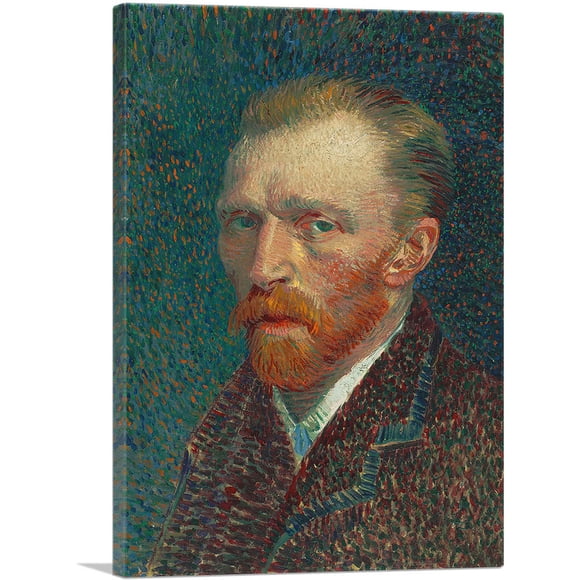ARTCANVAS Vincent van Gogh Self-Portrait 1887 Canvas Art Print by Vincent Van Gogh - Size: 40" x 26" (1.50" Deep)