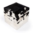 thumbnail image 5 of Victorian Hair On Hide Black And White Ottoman, 5 of 11