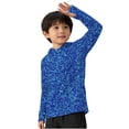thumbnail image 3 of Asxite Toddler Tops Print Long Sleeve Hooded Sun Protection Top With Distressed Cuff for 5-15 Y, 3 of 5