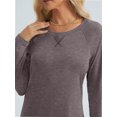 thumbnail image 3 of Long Sleeve Shirts for Women Fall Outfit Fashion Casual T Shirt Round Neck Basic Loose Tunic Tops, 3 of 6