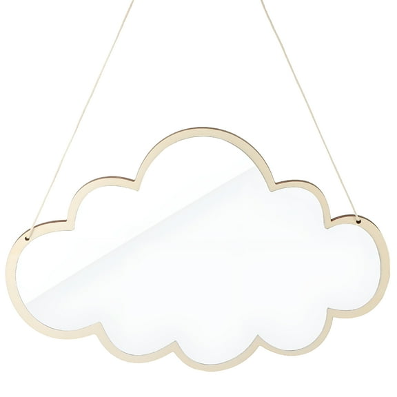 LAMIRO Hanging Wall Cloud Mirror Decor Hanging Mirror with Chain for Bathroom Bedroom Living Room