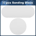thumbnail image 4 of Discos de lija Unique Bargains, 4.92" 240 grano, papel de lija redondo para reparación automotriz con gancho y bucle de óxido de aluminio blanco, 50 piezas, 4 of 7