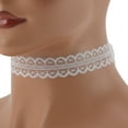thumbnail image 2 of Unique Bargains 1Pc Adjustable choker necklace Lace Wrap around wrist bracelet White, 2 of 4