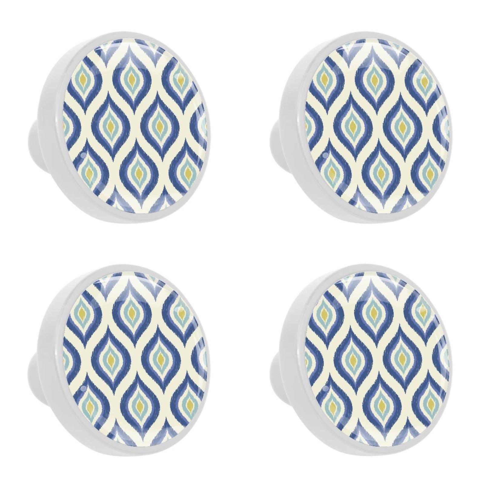 4 Pcs Abstract Geometric Knobs for Kitchen Cabinet Cupboard Dresser ...