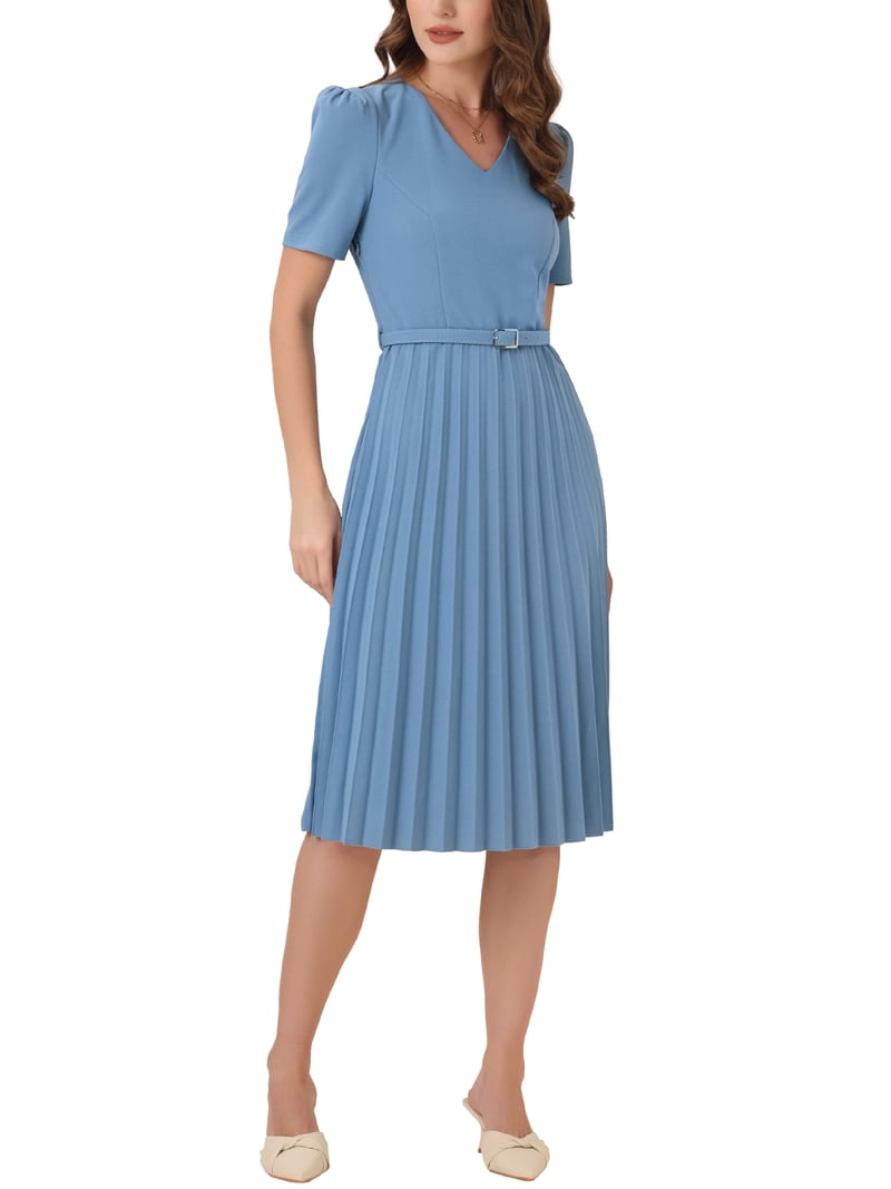 light grey pleated dress gray chiffon dress, sleeveless dress, pleated dress, fit and flare dre –  Xiaolizi main image 0