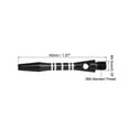 thumbnail image 2 of Uxcell Dart Shafts 35mm/1.4 Inch, 2BA Thread Aluminum Dart Stems Dart Accessories, 3 Pack Black, 2 of 5