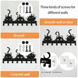 1pc Fashionable Black cute Cat Wall Key Rack - Easy Install, Durable ...