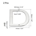 thumbnail image 2 of Uxcell 1.97 Inch Stainless Steel House Letter D for Mailbox Hotel Address Door Sign, 2 Pack, 2 of 5