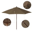 thumbnail image 2 of California Umbrella 9 ft. Sunbrella Marenti Wood Market Umbrella, 2 of 5
