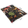 thumbnail image 4 of Colorful Mushroom Leaf Black Pattern Blanket,Comfortable Soft Lamb Wool Throw Blanket,All Season,Warm Lightweight Blankets for Sofa Bed Couch Living Room Chair,40"x50", 4 of 4