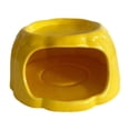 thumbnail image 2 of Comedero de cerámica para hámster, mueble de dibujos animados, hábitat para hámster, con forma de pudín para ratas, chinchillas y animales pequeños. Amarillo, 2 of 8