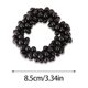 thumbnail image 4 of Paquete de 4 lazos para el cabello con perlas, coleteros para el cabello de tejido negro, accesorios elásticos para el cabello para mujeres y niñas, 4 of 5