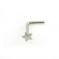 thumbnail image 3 of Nose L-shape Star design,Nose Bone w/ Ball End & Screw Retainer w/ CZ 3pack 22G, 3 of 7