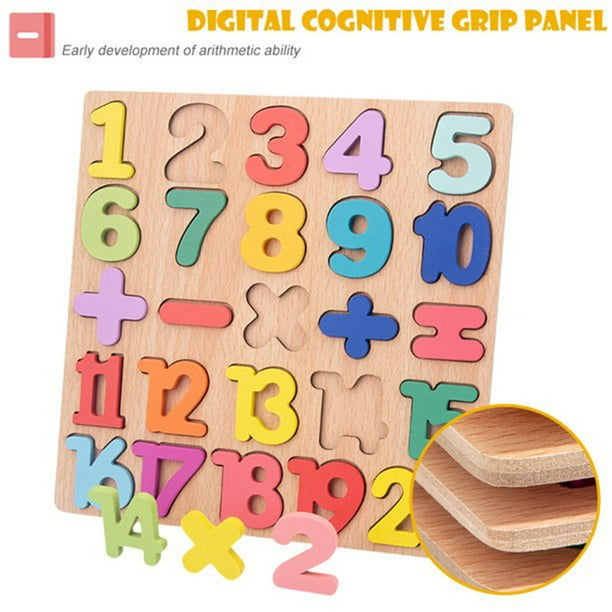 Binwennn Wooden Number Puzzle 123 Number Puzzles For Toddlers 2 3