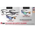 thumbnail image 5 of Pair MCR SAFETY Swagger SR218BZ Black Safety Glasses Blue Diamond Mirror Polariz, 5 of 6
