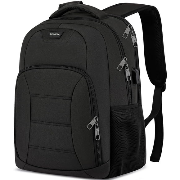 Mochila para portátil Liokesa, color negro, 19,3 x 12,6 x 8,3 pulgadas, 40 L, puerto USB