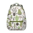 thumbnail image 1 of Sac à Dos Scolaire Boho Cactus Style Sud-Ouest Succulente et Rétro Désert Aquarelle Minimaliste Design Botanique pour Étudiants, 1 of 6