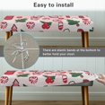 thumbnail image 6 of XYZCANDO Anti-Dust Bench Covers, Candy Cane Cheer Polyester Spandex Elastic Edge Dining Bench Covers for Living Room Home, 6 of 9
