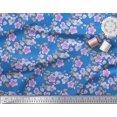thumbnail image 2 of Soimoi Modal Satin Fabric Leaves & Buttercup Floral Print Fabric by Yard 42 Inch Wide, 2 of 3
