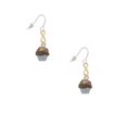 thumbnail image 2 of Delight Jewelry Silvertone 3-D Chocolate Cupcake with Sprinkles Gold Tone Infinity French Earrings, 2 of 4