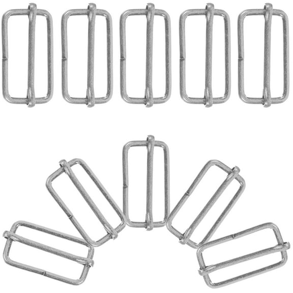 WRISTBIQUE Silver Metal Buckles Adjustable Slide Buckle for Bag Strap 20Pcs 1.4*0.8*0.1In