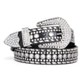 thumbnail image 1 of Cinturón De Cuero Occidental Con Tachuelas De Diamantes De I Color Negro Talla 105, 1 of 7