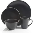 thumbnail image 1 of Gibson Élite Soho Lounge Mat Ronde 16 pc Vaisselle Ensemble Noir, 1 of 4