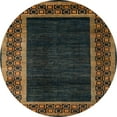 thumbnail image 1 of Ahgly Company Machine Washable Indoor Round Abstract Light Brown Area Rugs, 6' Round, 1 of 7