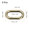 thumbnail image 2 of Monedero Unique Bargains Correa Anillos 6uds 41mm Metal Ovalado Bronce, 2 of 6