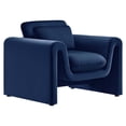 thumbnail image 2 of Modway Waverly Performance Velvet Armchair in Midnight Blue, 2 of 9