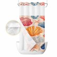 thumbnail image 2 of Orange Blue Pink Coastal No Hook Shower Curtain Waterproof, Bathroom Curtains with Snap in Liners and See Through Top Window, Summer Nautical Shell Beach Hotel Style Bathtub Curtains Shower 54"Wx78"L, 2 of 8