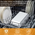 thumbnail image 4 of Deyuer Butter Keeper Box with Lid Cutter Leak-Proof Butter Storage Container for Fridge French Butter Dish Countertop Butter Box Home Kitchen Accessories,White, 4 of 8