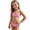 Pink, variant on Girls Bikini Set Floral Bikini with Layered Ruffle Trim Matching Bottom Halter Neck Sleeveless for Beach Pool Party Green 9 Years-10 Years