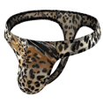 thumbnail image 1 of Men's Leopard Print Thong G-string Underwear, 1 of 5