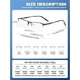 thumbnail image 3 of Joopin 1.00 Rectangular Readers for Women Men, Blue Light Blocking Metal Half Frame Computer Readers, 3 of 9